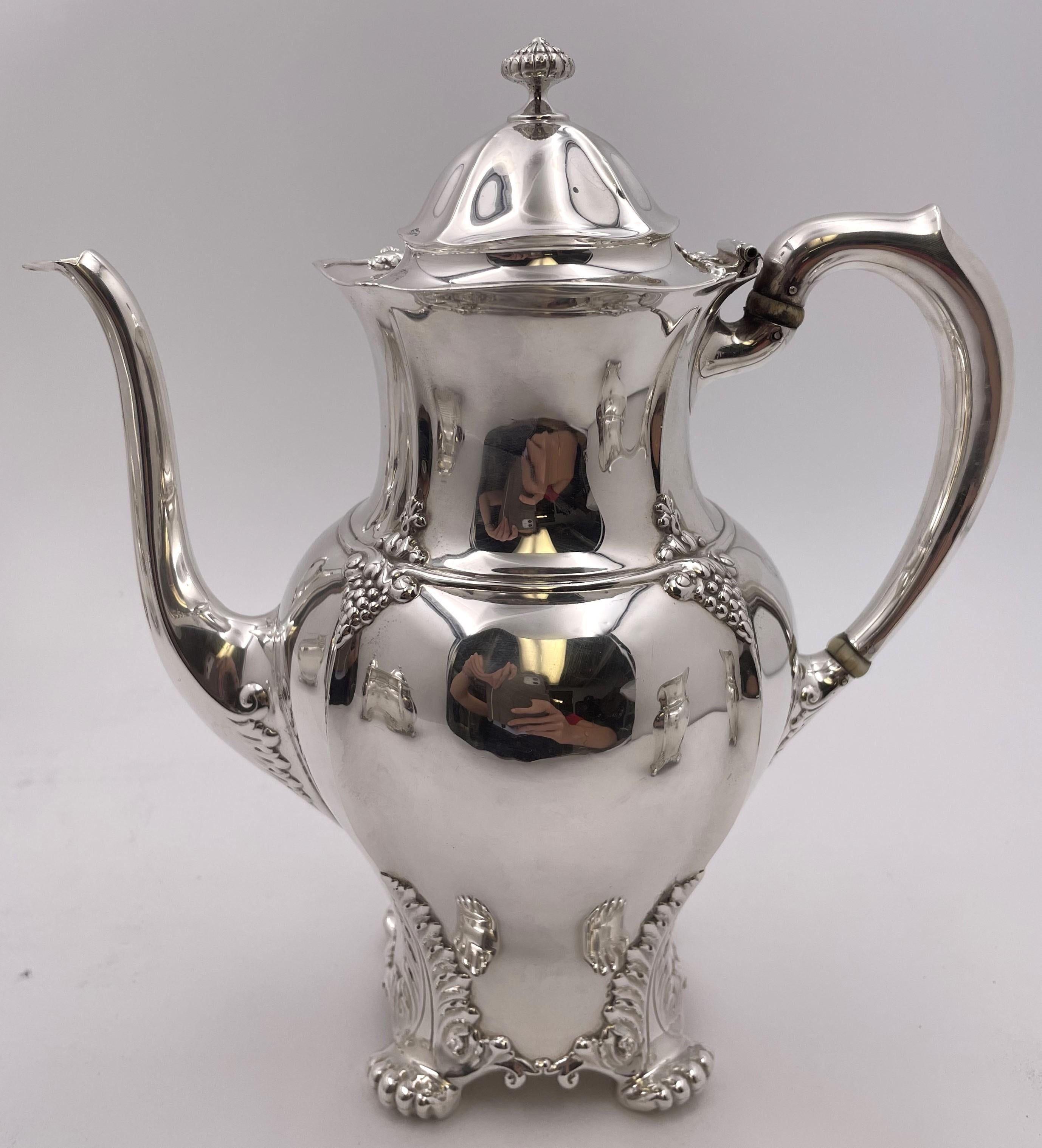 Tiffany & Co. 1896 Sterling Silver 5-Piece Tea & Coffee Set in Holly Pattern? For Sale 2