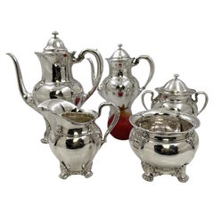 Tiffany & Co. 1896 Sterling Silver 5-Piece Tea & Coffee Set in Holly Pattern?