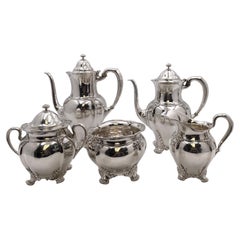 Tiffany & Co. 1896 Sterling Silver 5-Piece Tea & Coffee Set in Holly Pattern?