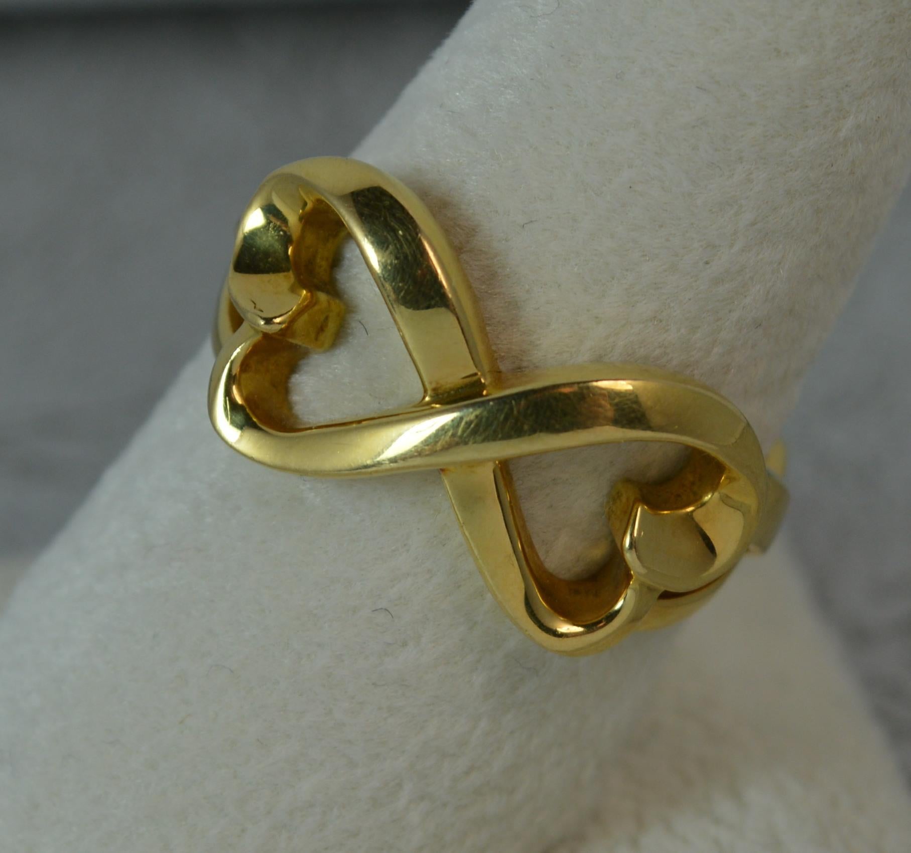 Tiffany & Co. 18 Carat Gold Paloma Picasso Double Heart Ring 3