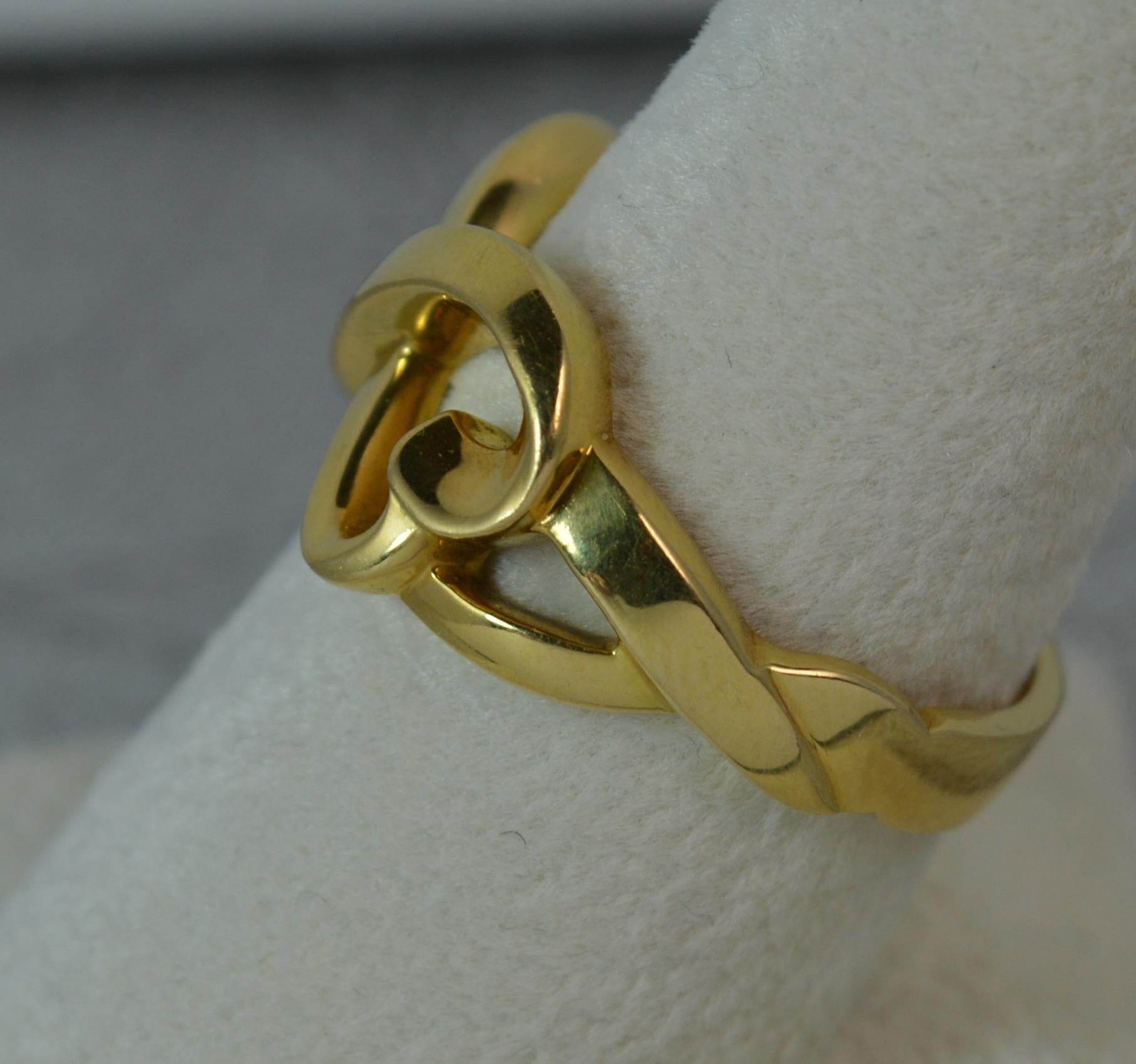 Women's or Men's Tiffany & Co. 18 Carat Gold Paloma Picasso Double Heart Ring