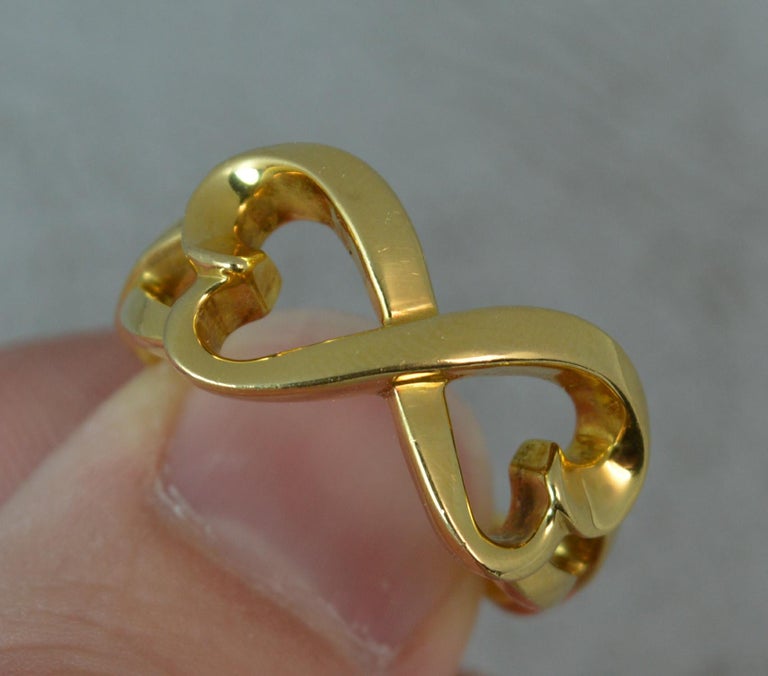Tiffany and Co. 18 Carat Gold Paloma Picasso Double Heart Ring For Sale at  1stDibs | tiffany and co double heart ring, tiffany double heart ring