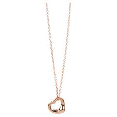 Tiffany & Co. 18ct Rose Gold 11mm Elsa Peretti Open Heart Pendant