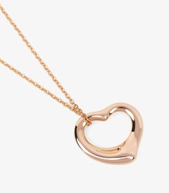 Tiffany & Co. 18ct Rose Gold 16mm Elsa Peretti Open Heart Pendant