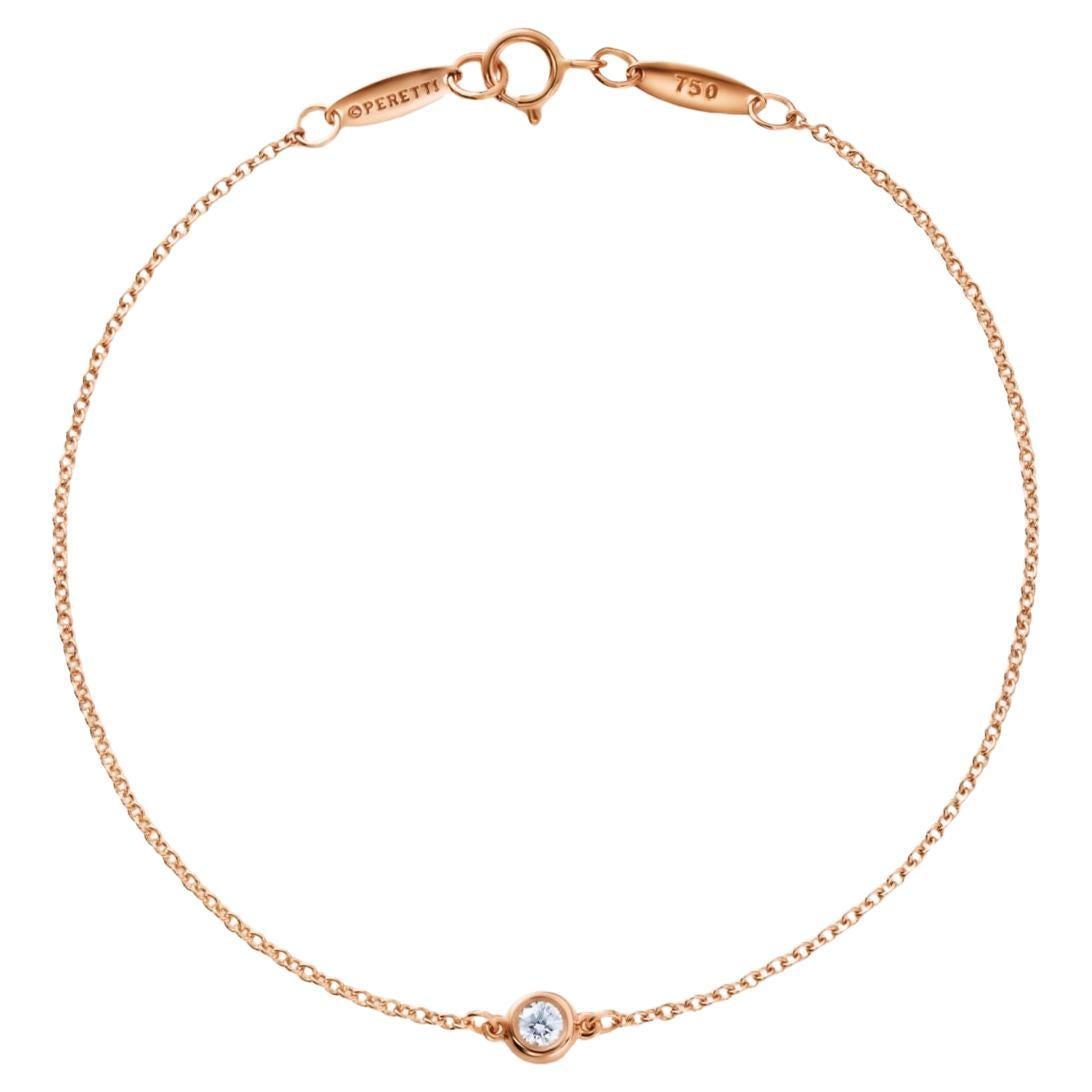 Tiffany 
Co. Bracciale in oro rosa 18ct Elsa Peretti Diamonds by the Yard 0,07ct in vendita