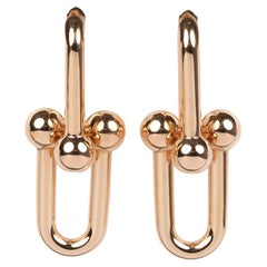 Tiffany & Co. Boucles d'oreilles à maillons extra larges en or rose 18 carats