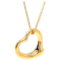 Tiffany 
Co 18ct Rose Gold Open Heart Pendant