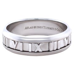 Tiffany & Co 18ct White Gold Atlas Ring 11g Tiffany & Co 18ct White Gold Atlas Ring 11g