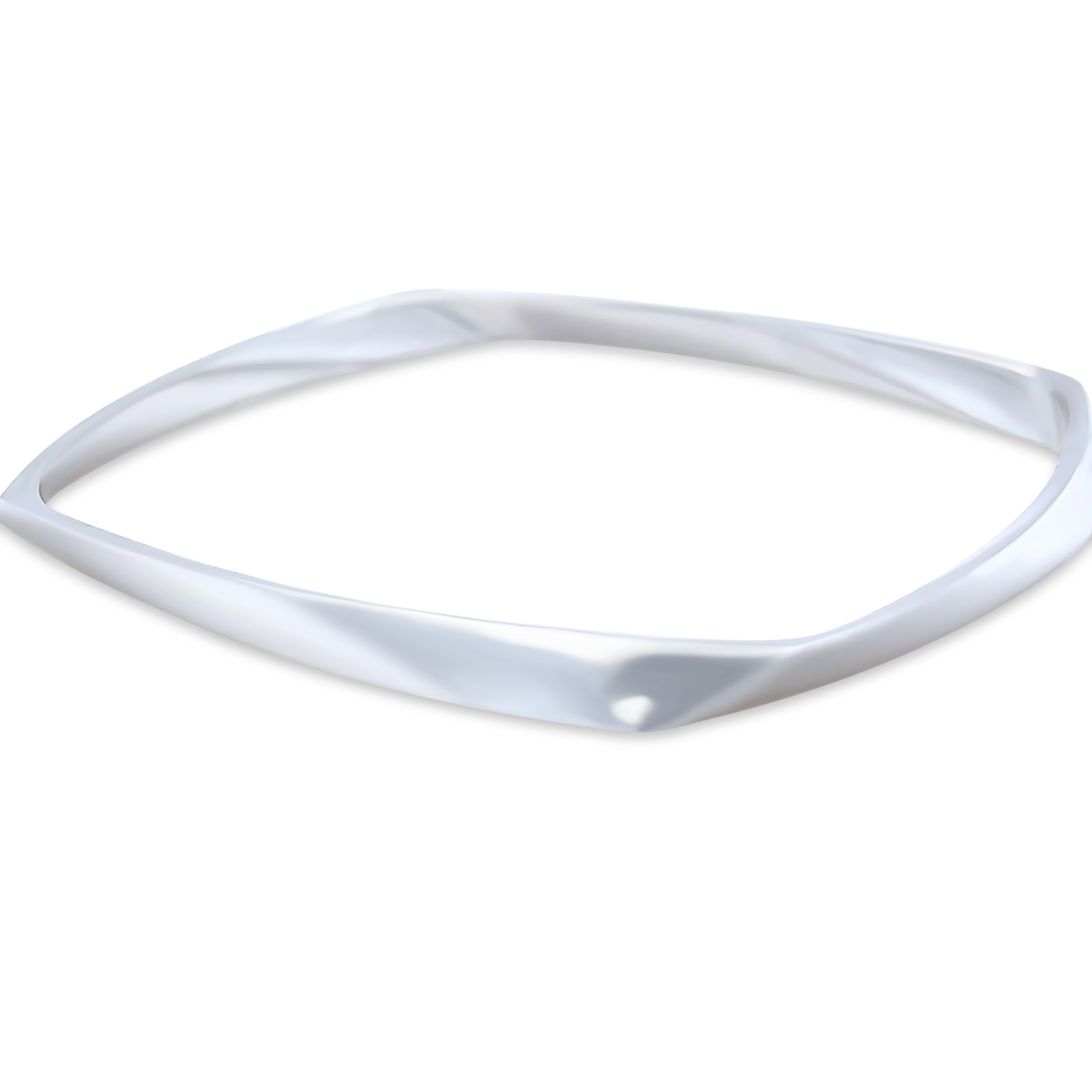 Women's Tiffany & Co 18ct White Gold Frank Gehry Diamond Bangle 1.10ct