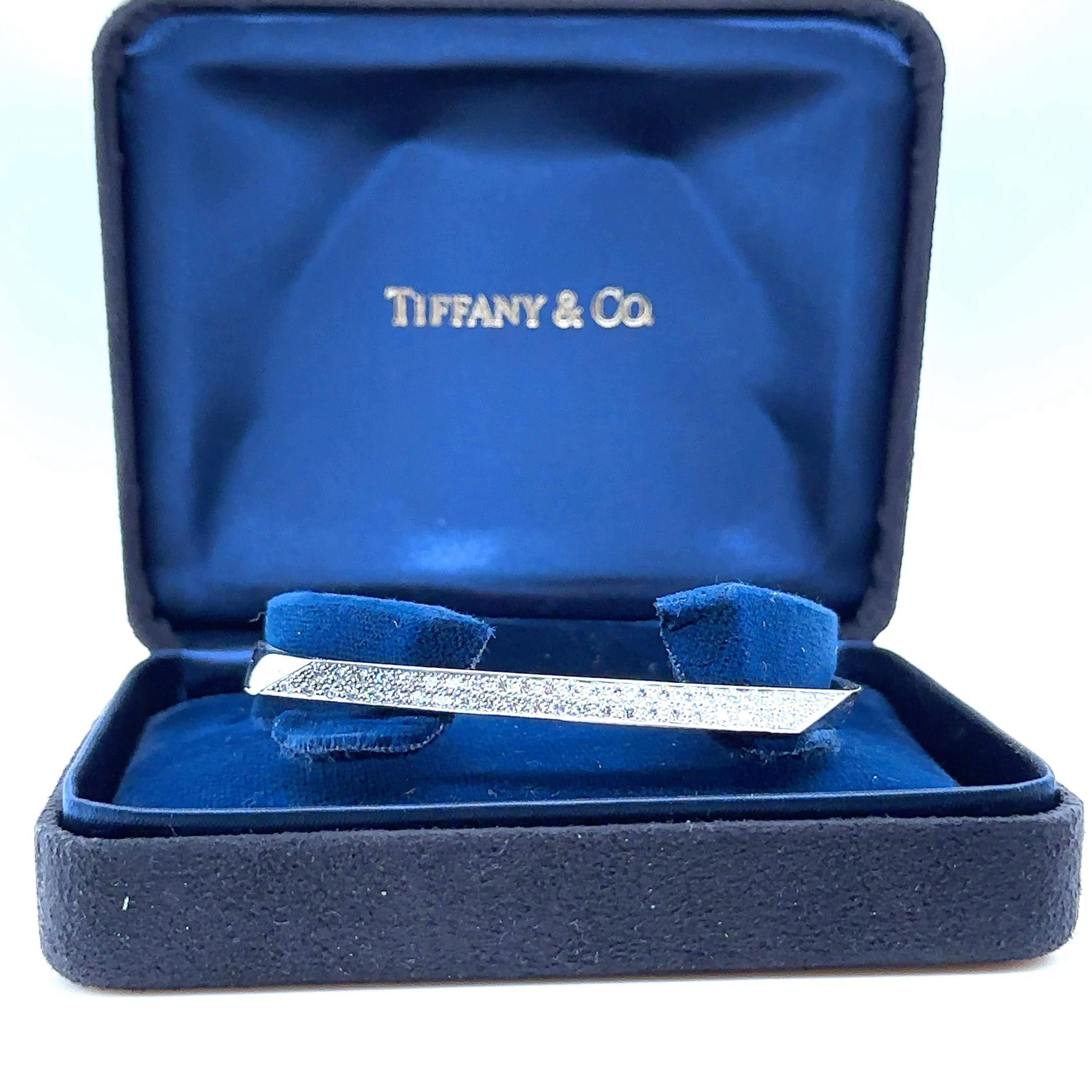 Tiffany & Co 18ct White Gold Frank Gehry Diamond Bangle 1.10ct 1