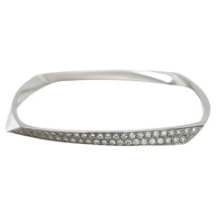Tiffany & Co 18ct White Gold Frank Gehry Diamond Bangle 1.10ct
