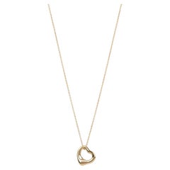 Tiffany & Co. 18ct Yellow Gold 11mm Elsa Peretti Open Heart Pendant