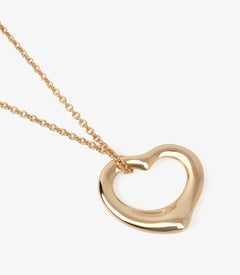 Tiffany & Co. 18ct Yellow Gold 16mm Elsa Peretti Open Heart Pendant