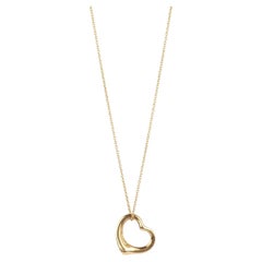 Tiffany & Co. 18ct Yellow Gold 16mm Elsa Peretti Open Heart Pendant