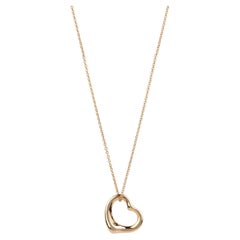 Tiffany & Co. 18ct Yellow Gold 16mm Elsa Peretti Open Heart Pendant