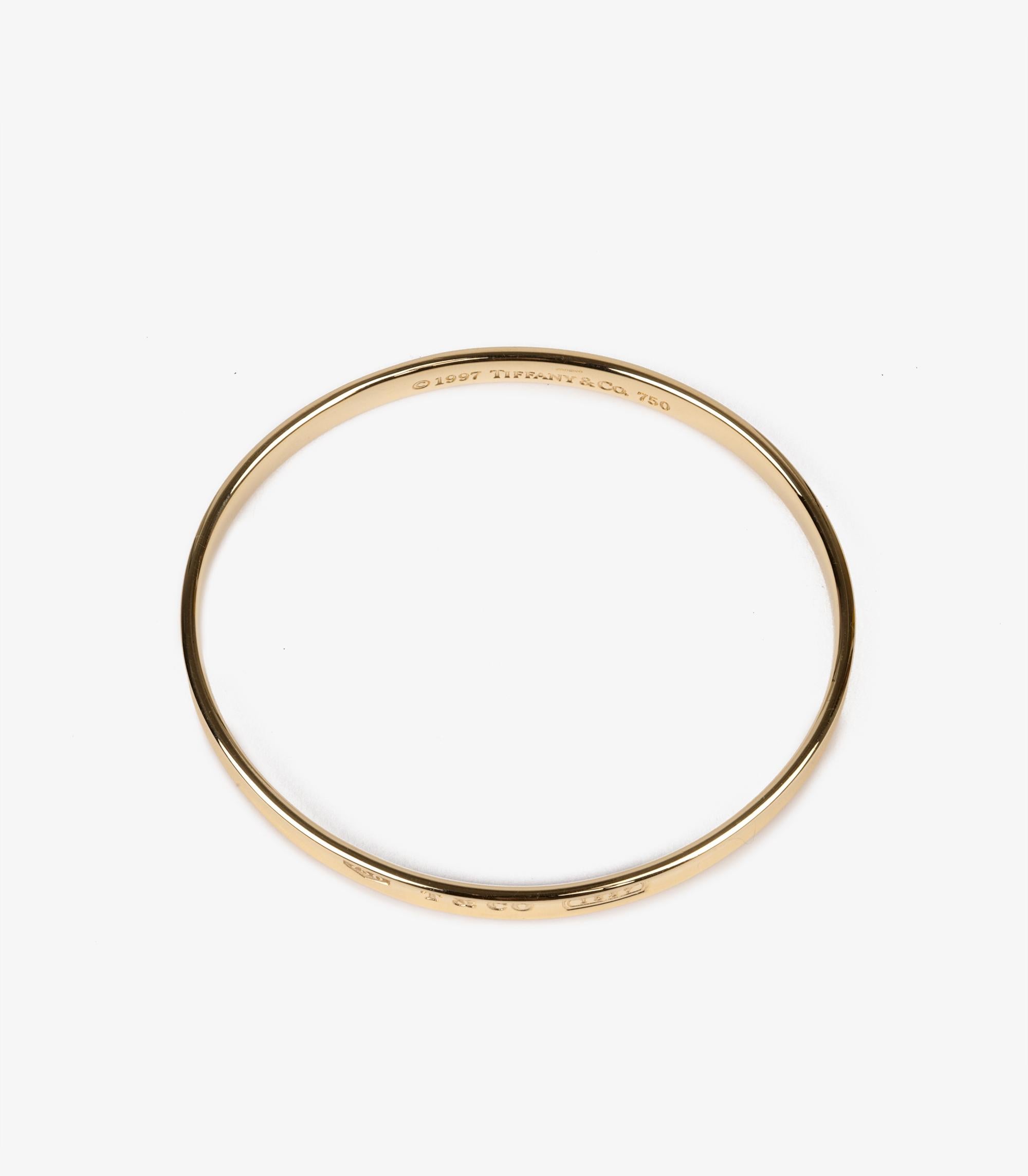 Tiffany & Co. 18ct Yellow Gold 1837 Bangle In Good Condition In Bishop's Stortford, Hertfordshire