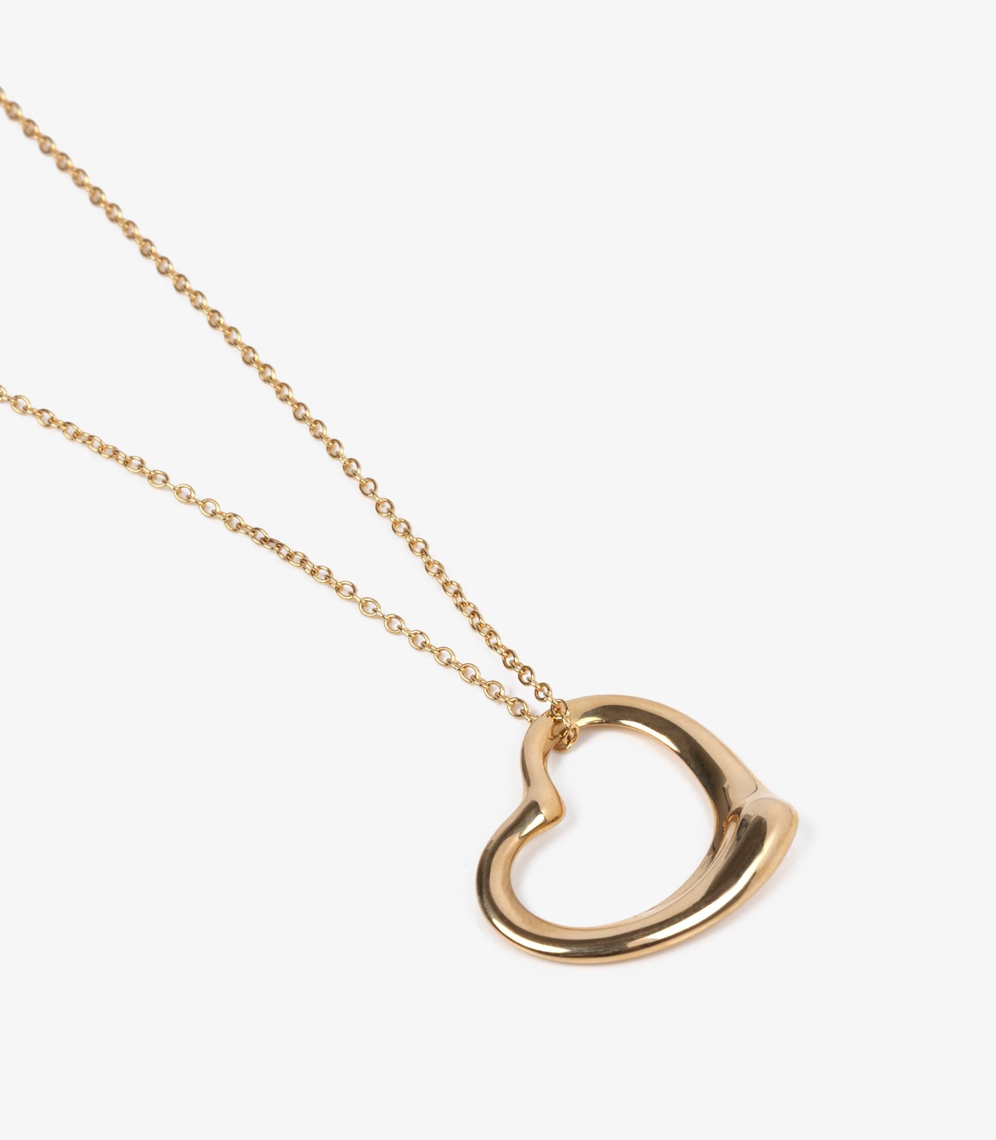Tiffany & Co. 18ct Yellow Gold 22mm Elsa Peretti Open Heart Pendant

Brand- Tiffany & Co.
Model- Open Heart Pendant
Product Type- Pendant
Material(s)- 18ct Yellow Gold

Chain Length- 40.5cm
Pendant Length- 18.8mm
Pendant Width- 21.7mm
Total Weight-