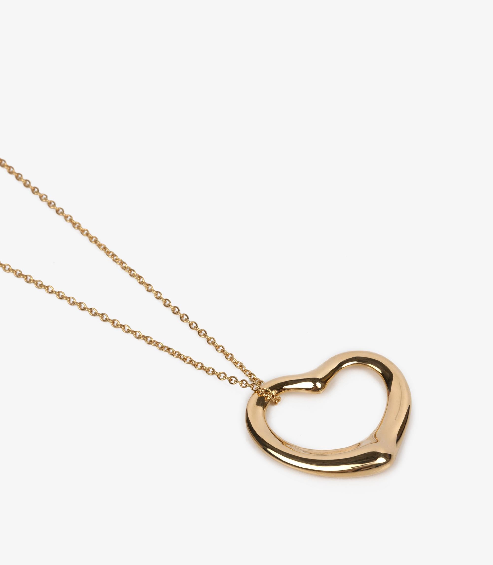 Tiffany & Co. 18ct Yellow Gold 22mm Elsa Peretti Open Heart Pendant

Product Details
Xupes Ref: J1536
Brand: Tiffany & Co.
Model: Open Heart 22mm Pendant
Type: Necklace
RRP: £2,375
Material(s): 18ct Yellow Gold

Specification
Total Weight: