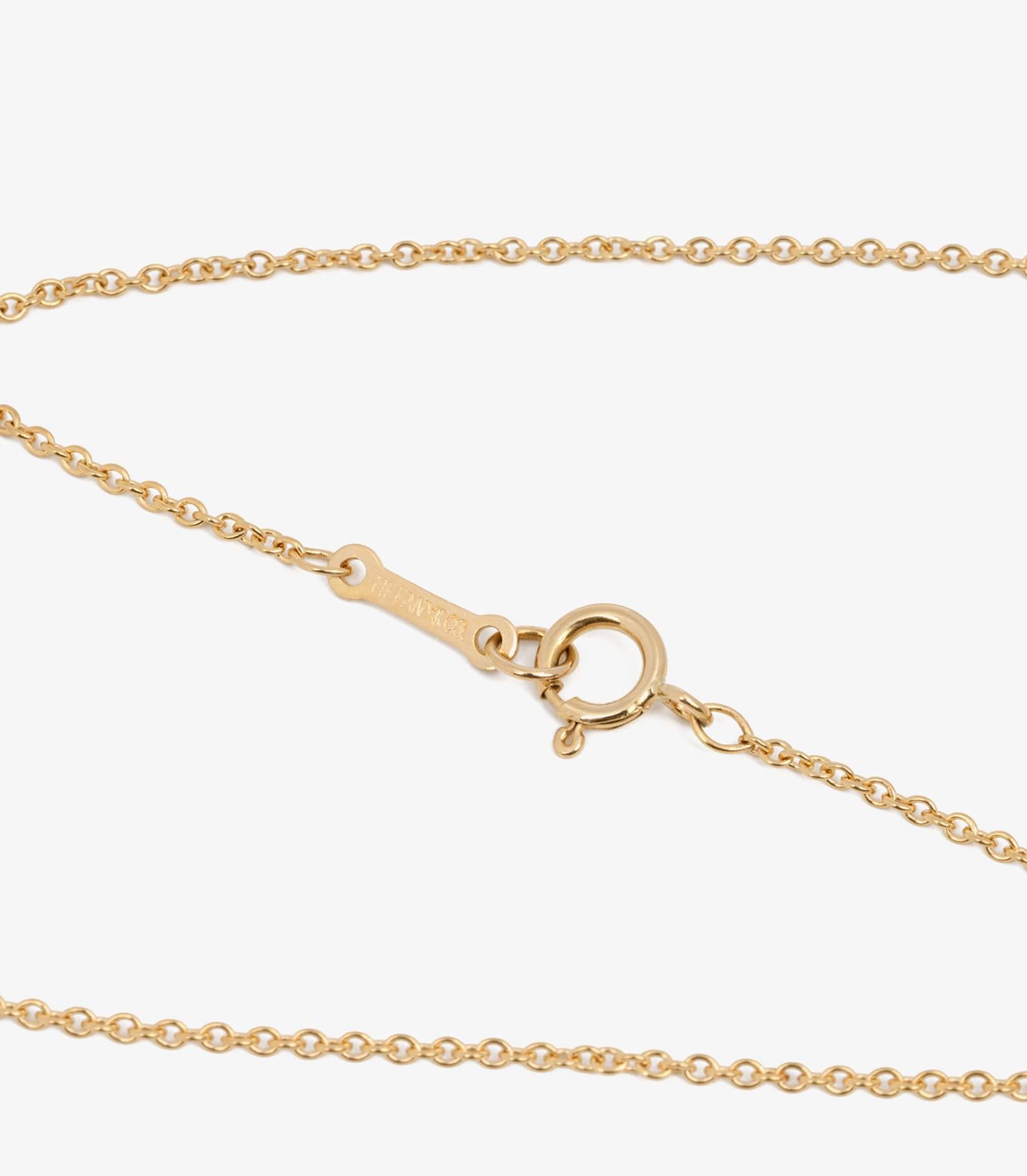 Tiffany & Co. Pendentif Elsa Peretti en or jaune 18 carats en forme de cœur ouvert Pour femmes en vente