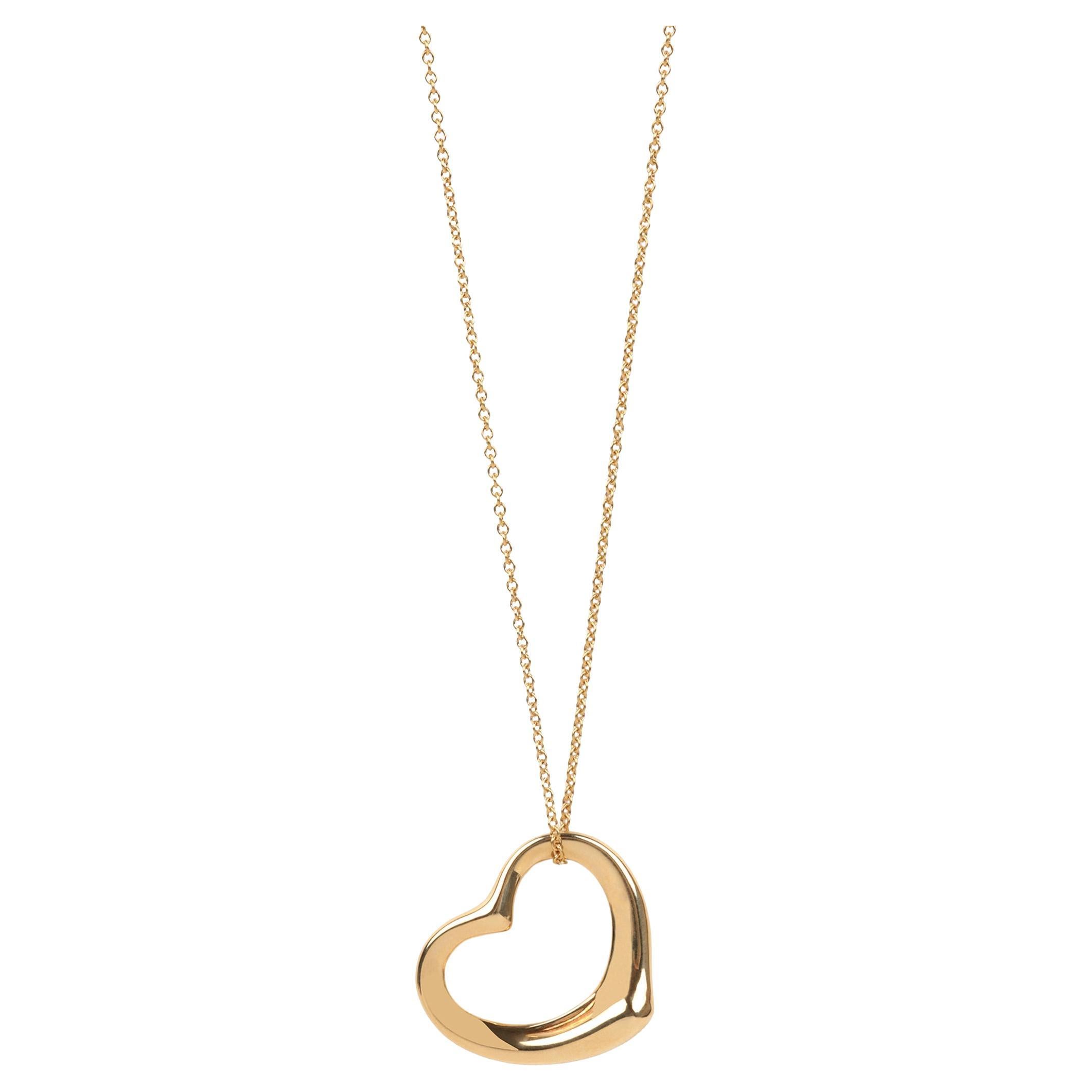 Tiffany & Co. 18ct Yellow Gold 22mm Elsa Peretti Open Heart Pendant