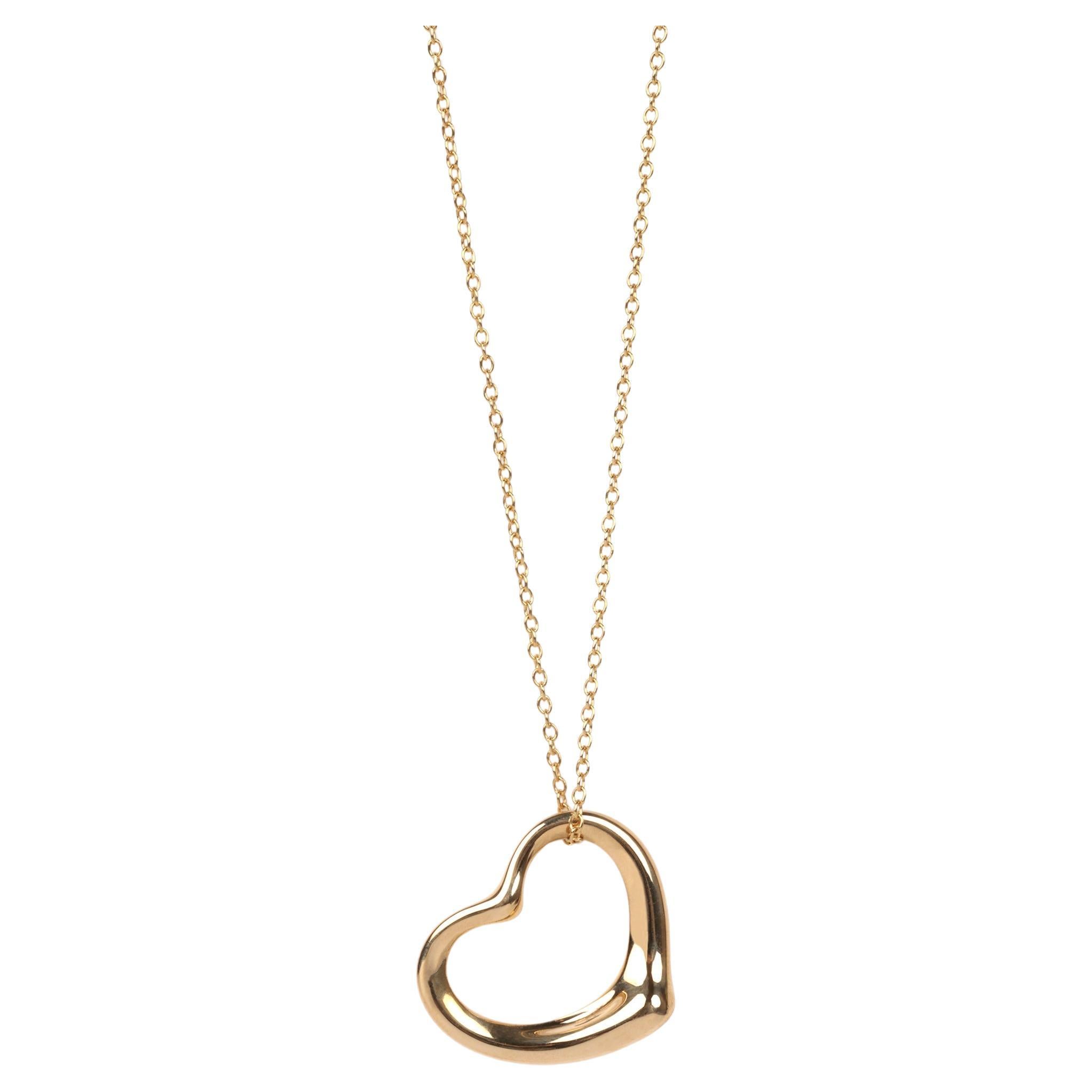 Tiffany & Co. 18ct Yellow Gold 22mm Elsa Peretti Open Heart Pendant