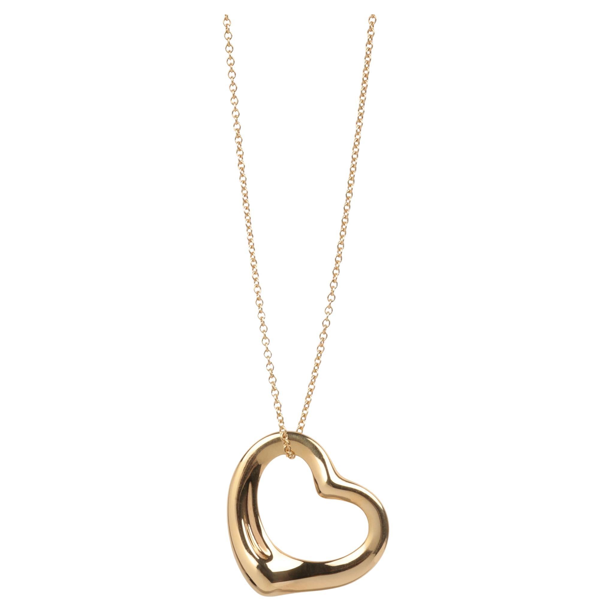 Tiffany & Co. 18ct Yellow Gold 22mm Elsa Peretti Open Heart Pendant