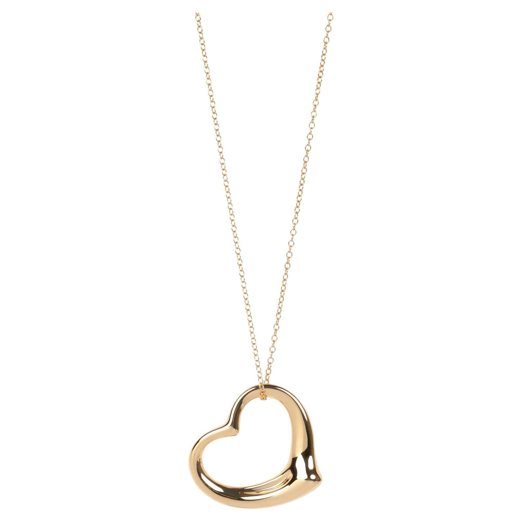 Tiffany & Co. 18ct Yellow Gold 35mm Elsa Peretti Open Heart Pendant