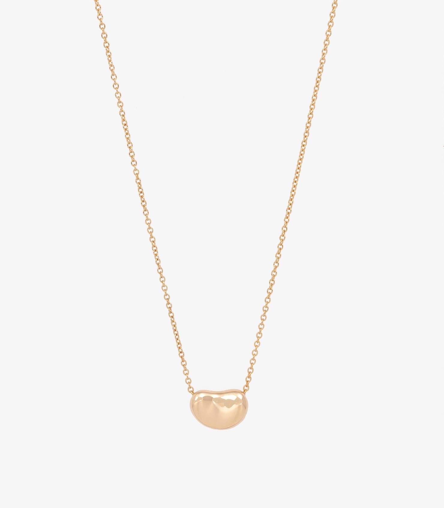 Tiffany & Co. 18ct Yellow Gold Elsa Peretti 11mm Bean Design Pendant In Excellent Condition For Sale In Bishop's Stortford, Hertfordshire