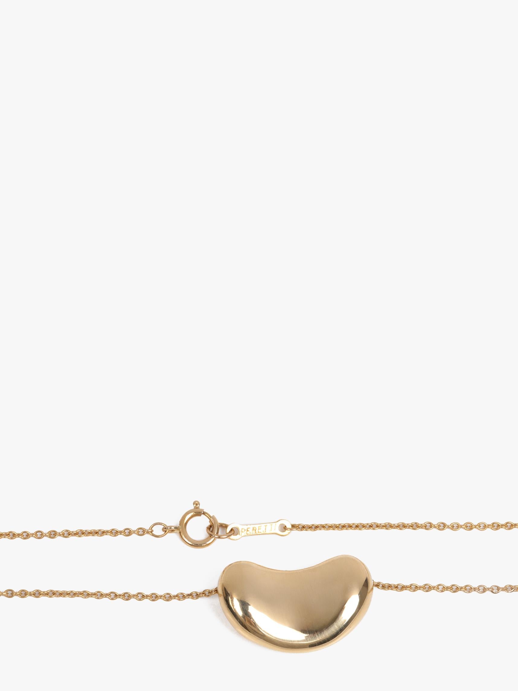 Women's or Men's Tiffany & Co. 18ct Yellow Gold Elsa Peretti 18mm Bean Design Pendant