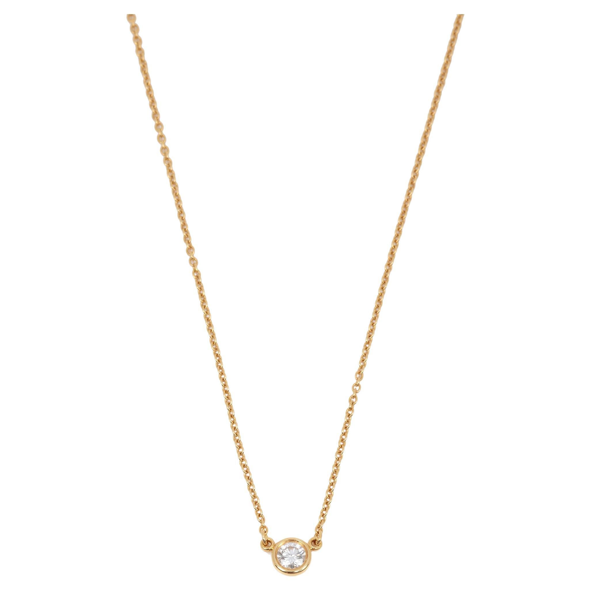 Tiffany & Co. 18ct Yellow Gold Elsa Peretti Diamonds By The Yard Single Diamond 