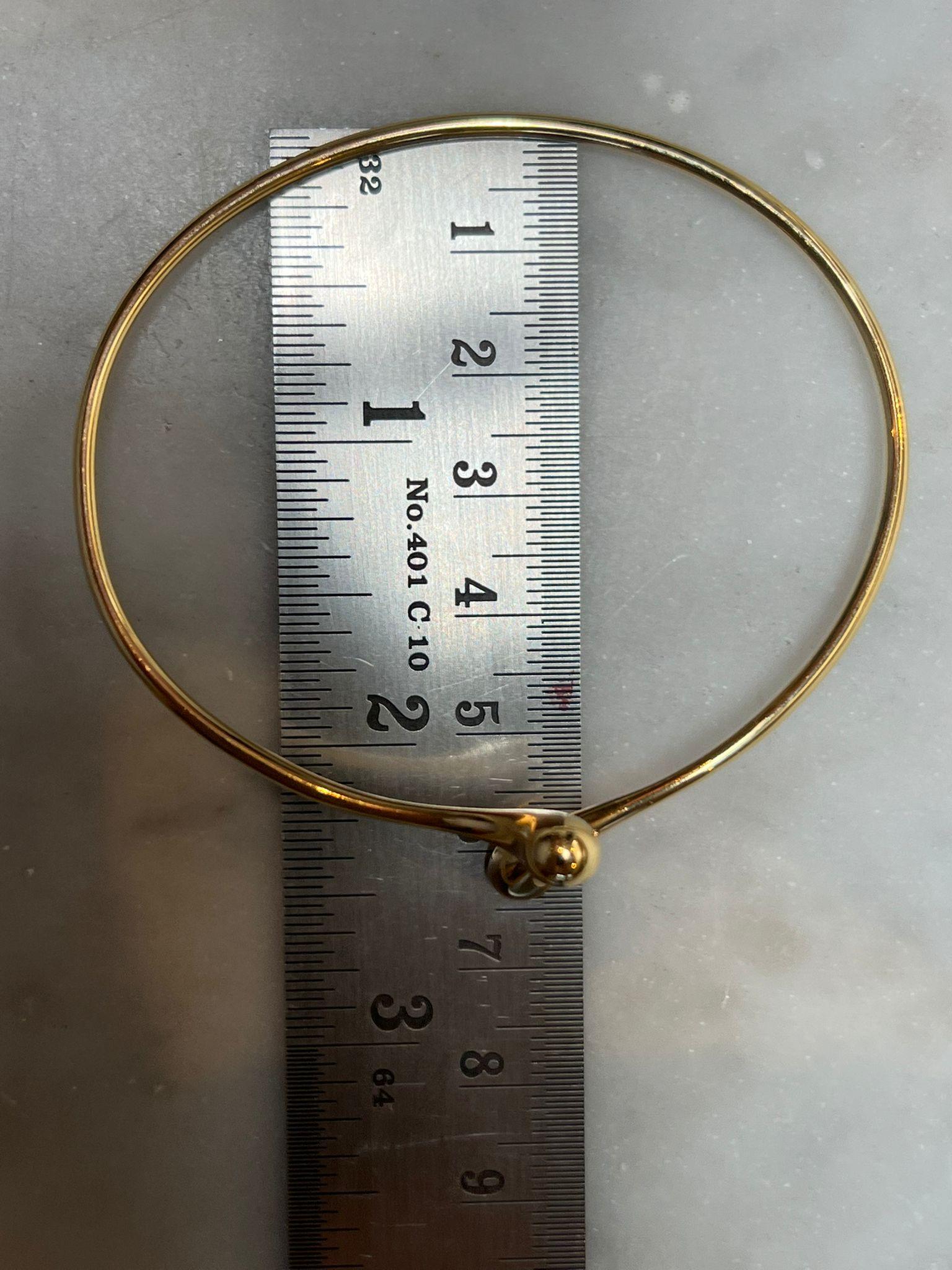 Tiffany & Co 18ct Yellow Gold Elsa Peretti Elongated Teardrop Bangle 14.13g For Sale 6