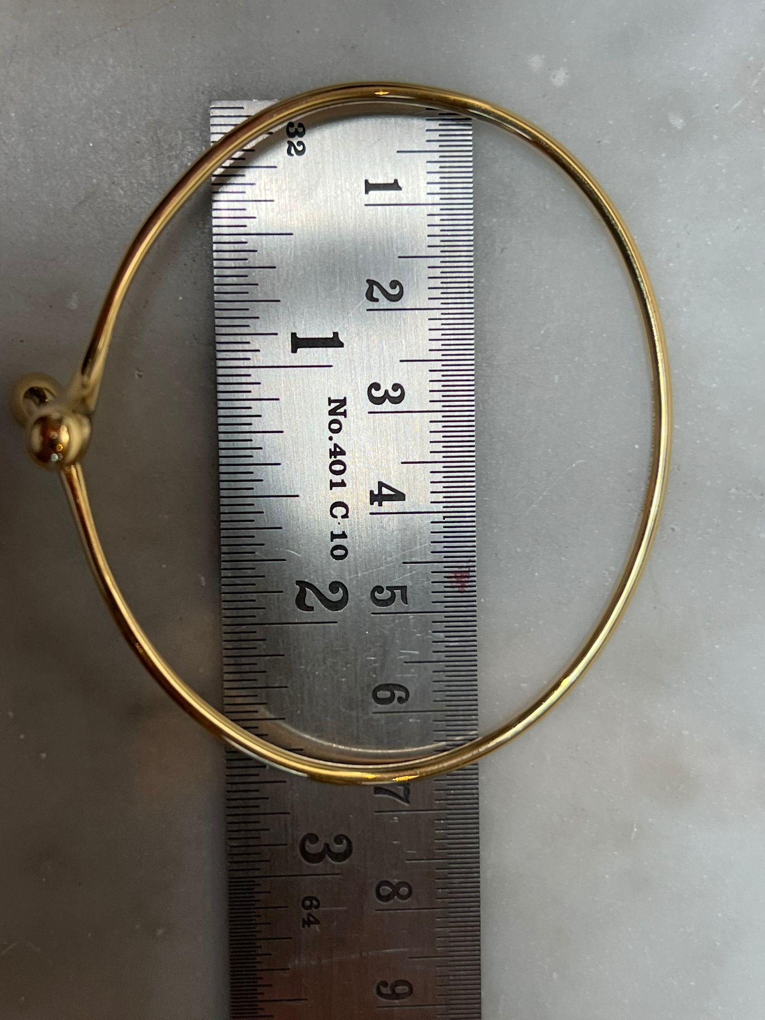 Tiffany & Co 18ct Yellow Gold Elsa Peretti Elongated Teardrop Bangle 14.13g For Sale 5
