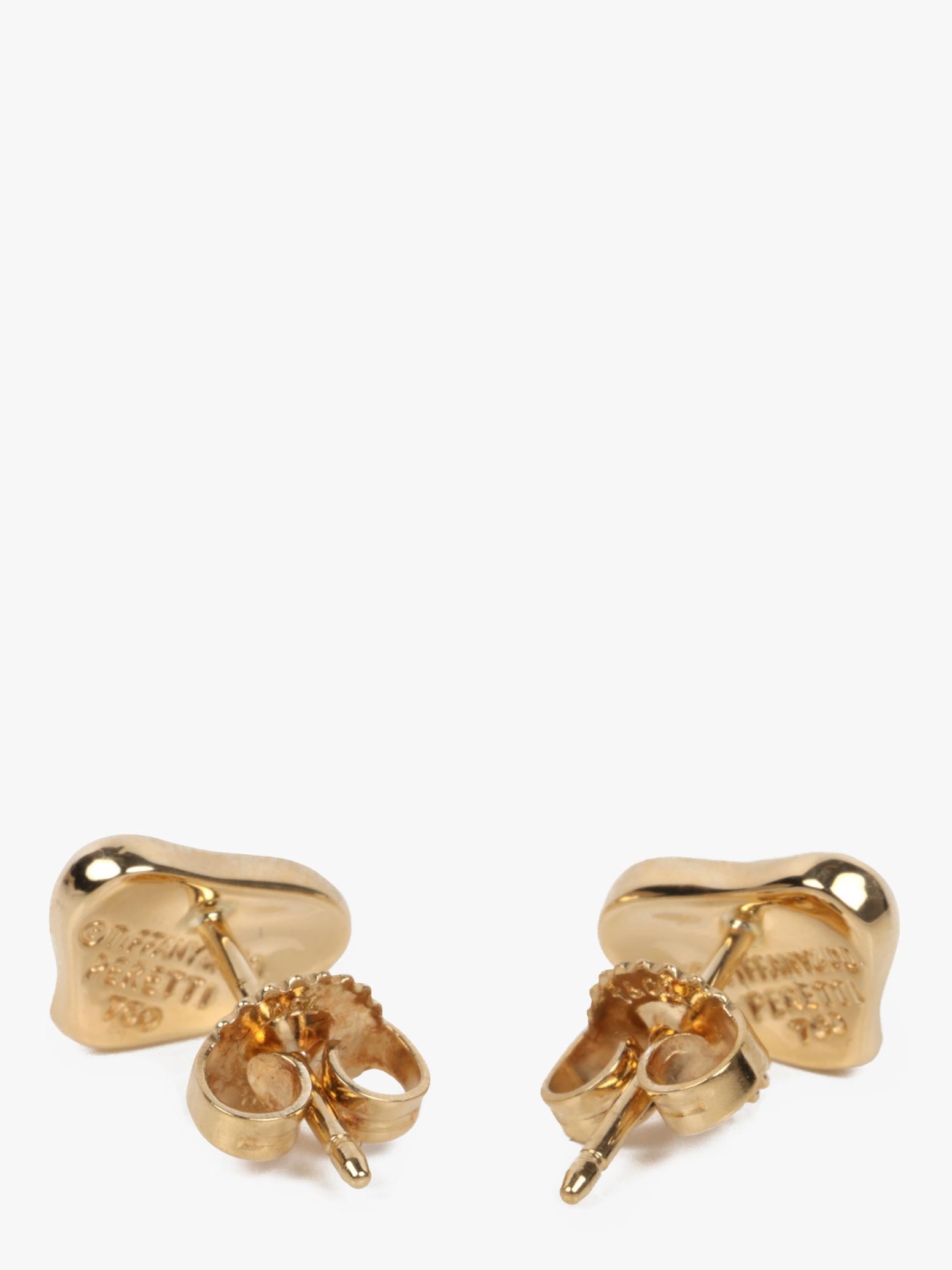 Pendientes Corazón Lleno Elsa Peretti de oro amarillo de 18 ct Tiffany & Co. en Excelente estado para la venta en Bishop's Stortford, Hertfordshire