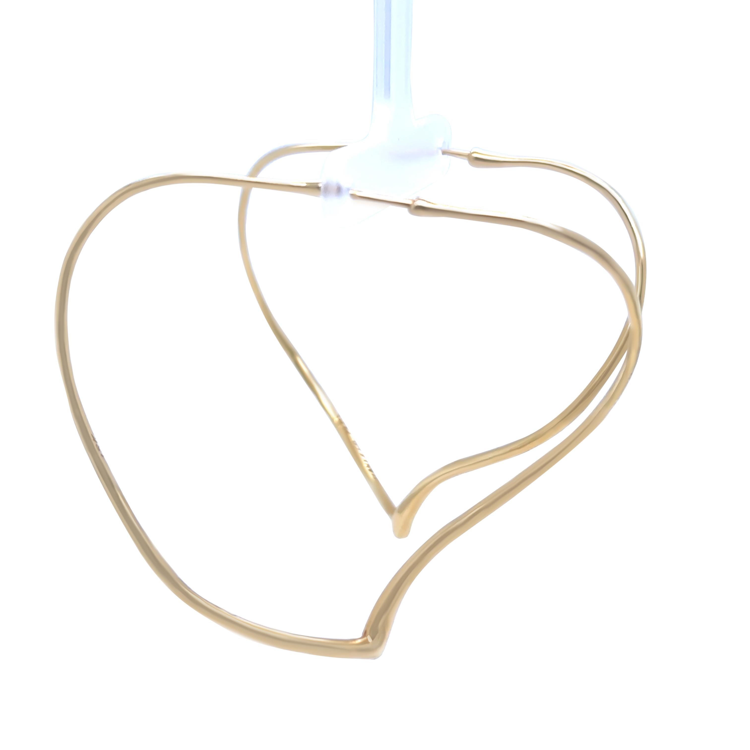 Pendientes de aro corazón abierto Elsa Peretti de oro amarillo de 18 ct 12,16 g Tiffany & Co. en venta 2