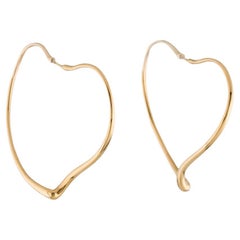 Pendientes de aro corazón abierto Elsa Peretti de oro amarillo de 18 ct 12,16 g Tiffany & Co.