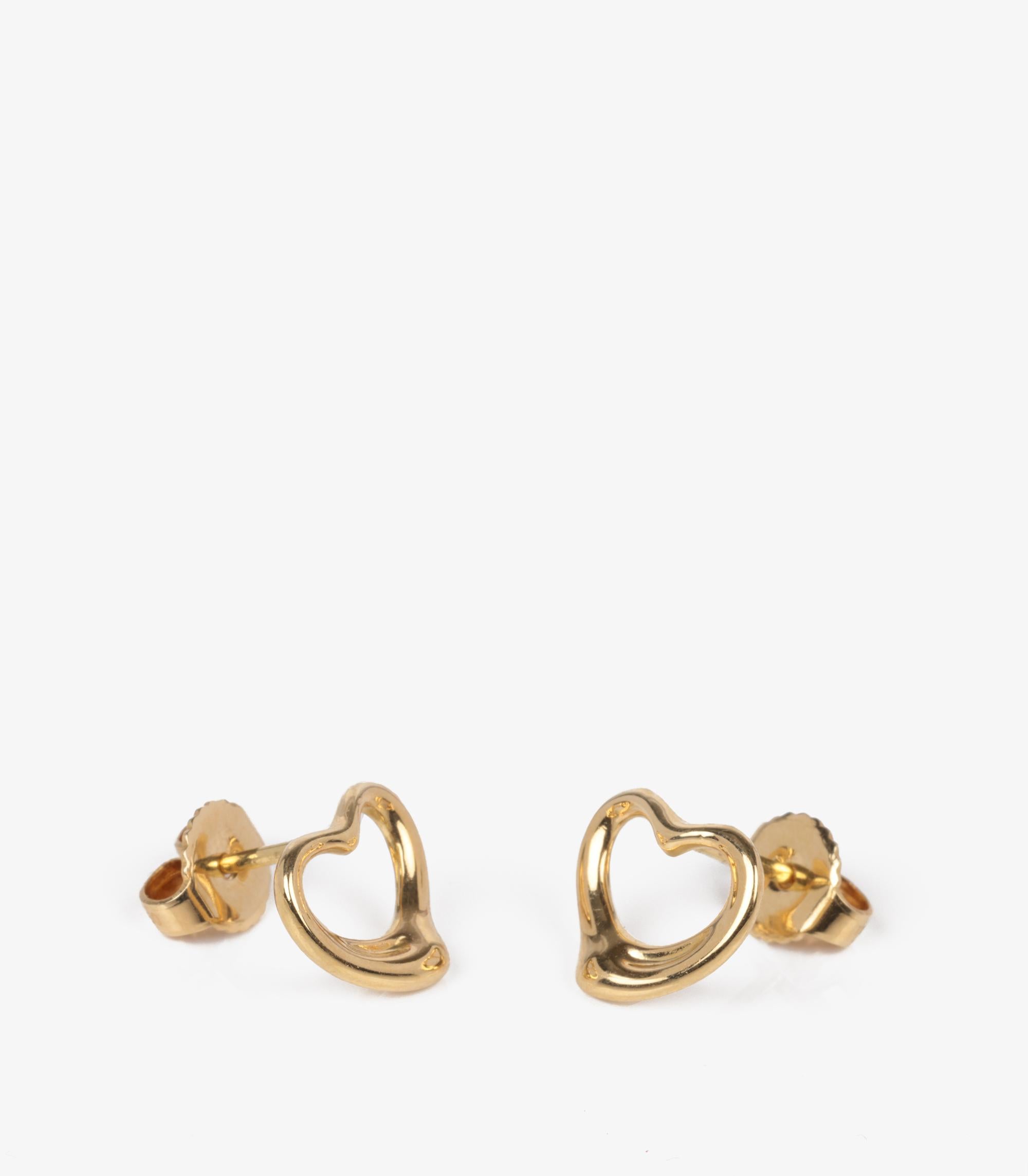 De las mujeres Tiffany & Co. 18ct Yellow Gold  Elsa Peretti Open Heart Stud Earring en venta