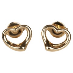 Tiffany & Co. 18ct Yellow Gold  Elsa Peretti Open Heart Stud Earring
