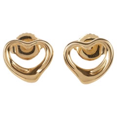 Tiffany & Co. Oro Amarillo 18ct.  Pendientes Elsa Peretti Corazón Abierto