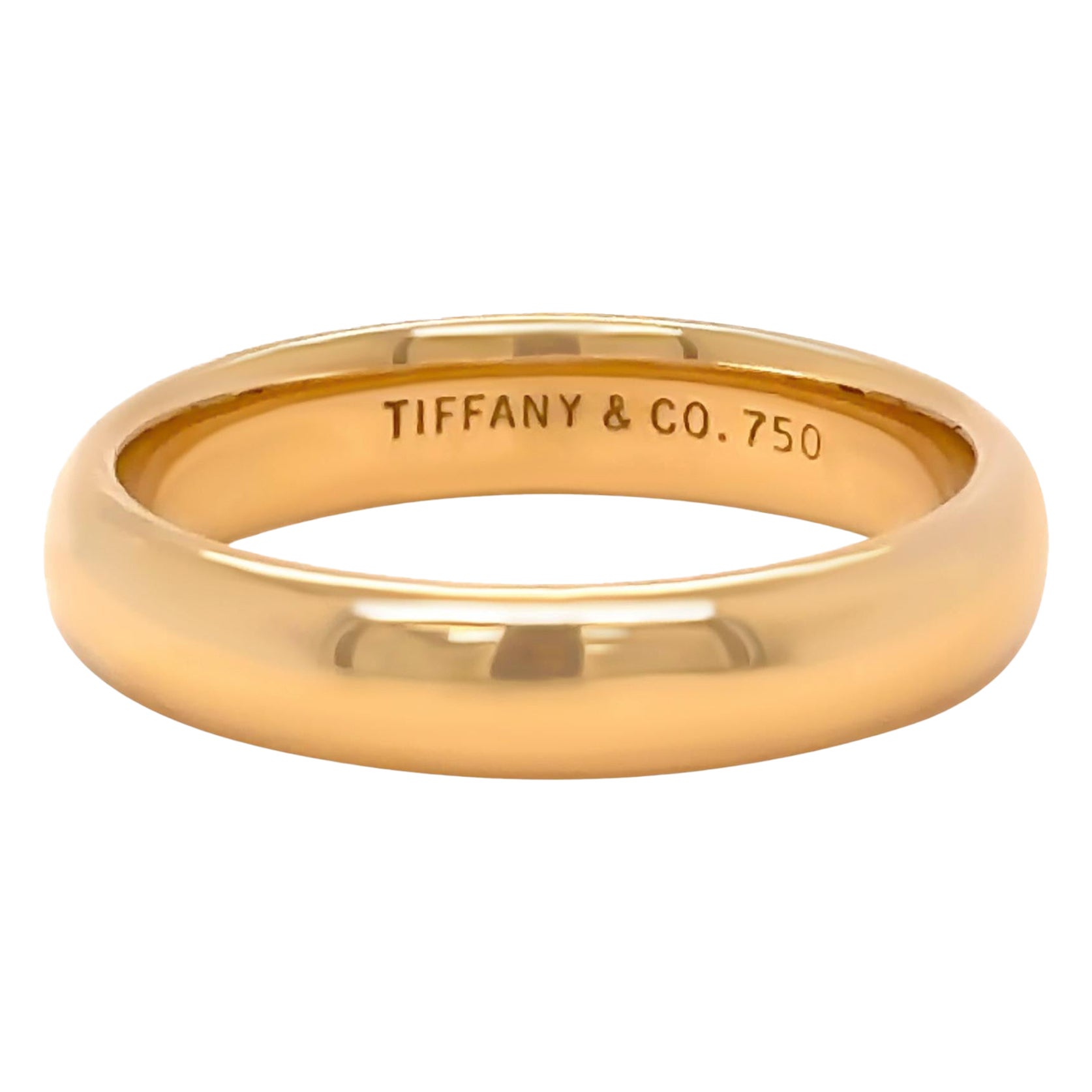 Tiffany 
Co 18ct Yellow Gold Forever Wedding Band Ring 6.49g