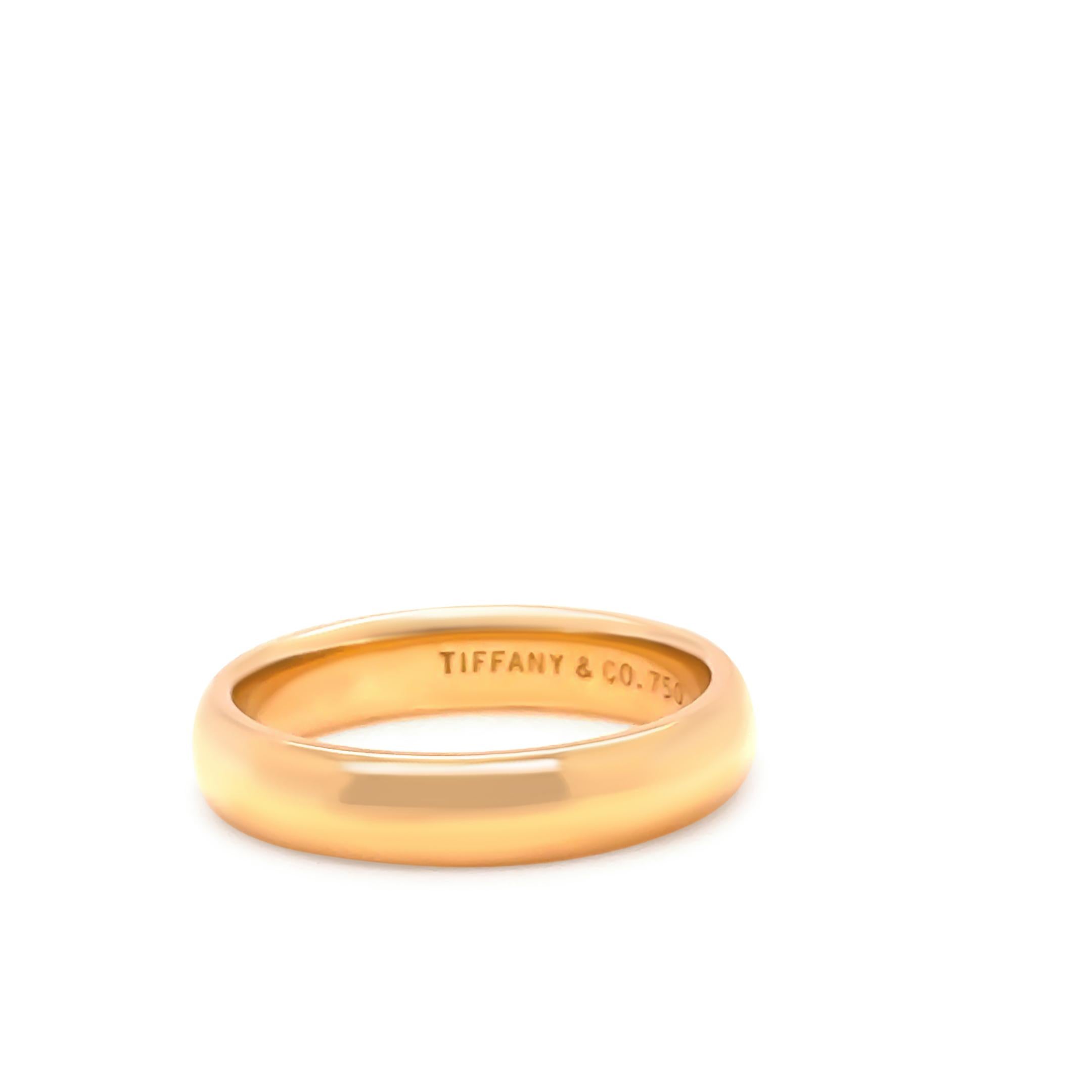 Tiffany & Co, alliance éternelle en or jaune 18 carats 7,33 g Pour femmes en vente