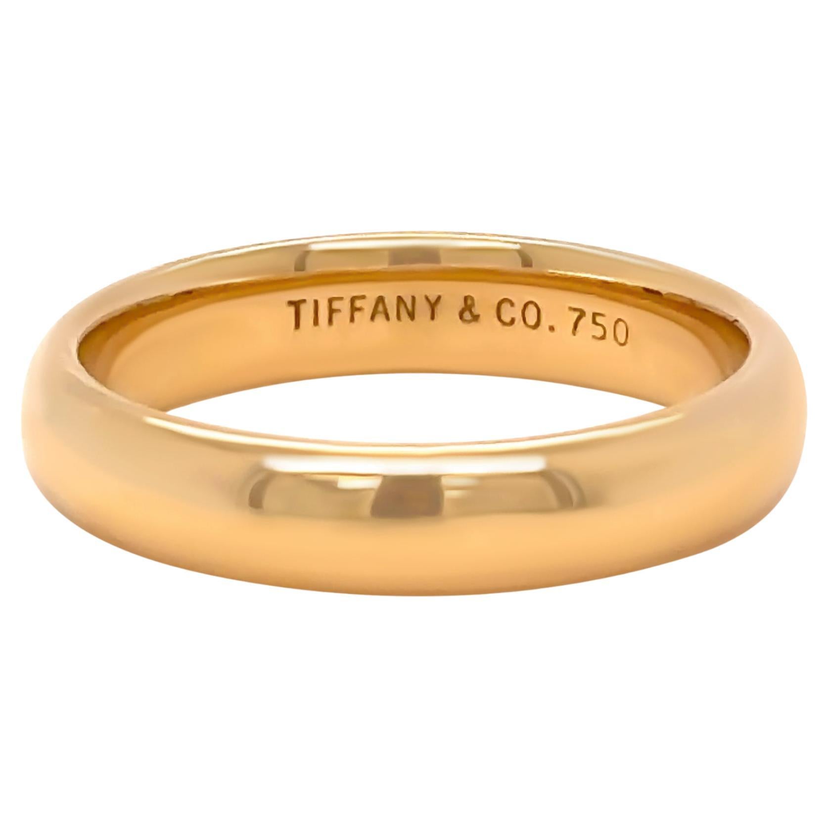 Tiffany and Co. 18 Karat Yellow Gold Contemporary Forever Men's Wedding Tiffany and Co. 18 Karat Yellow Gold Contemporary Forever Men's Wedding