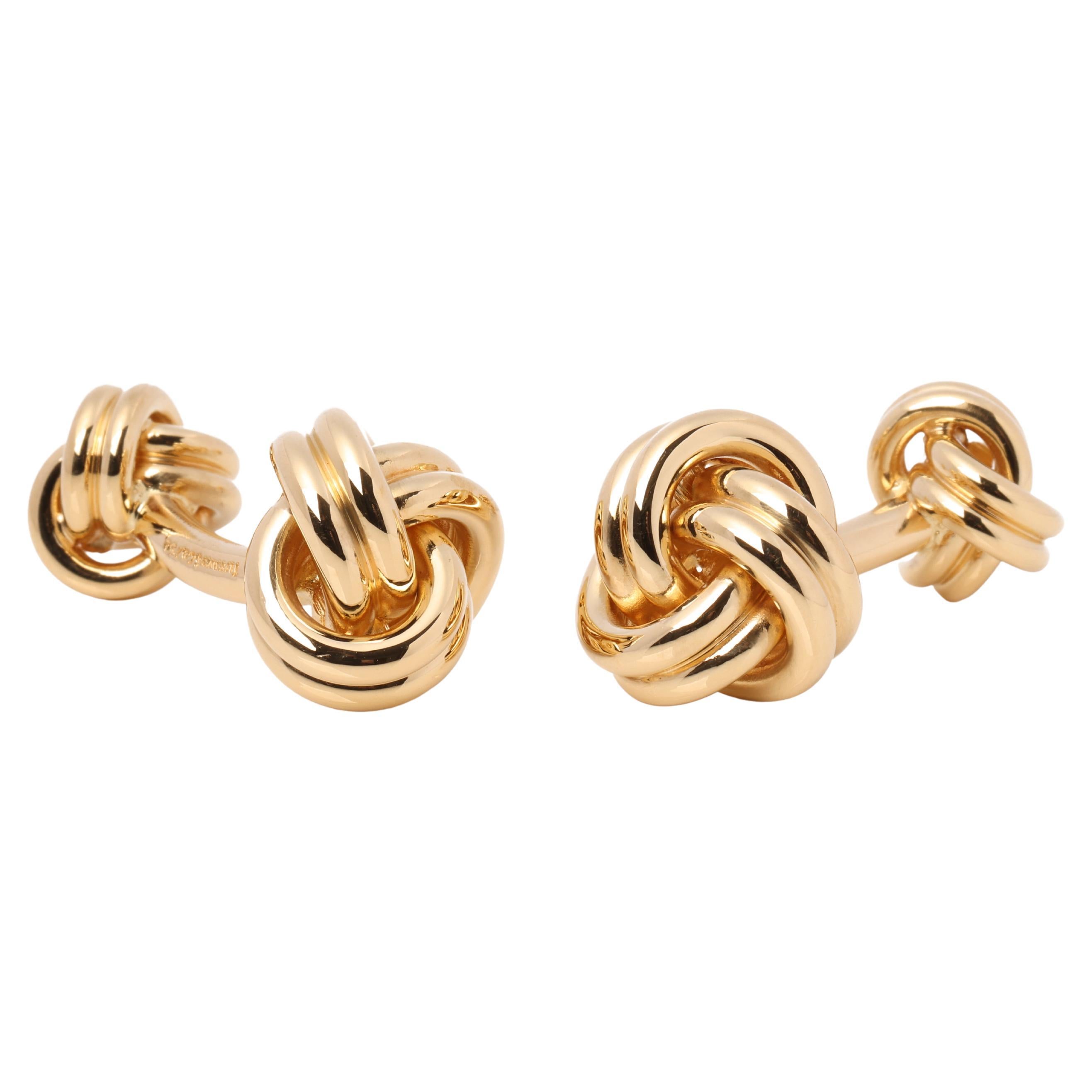 Tiffany & Co. 18ct Yellow Gold Knot Cufflinks 