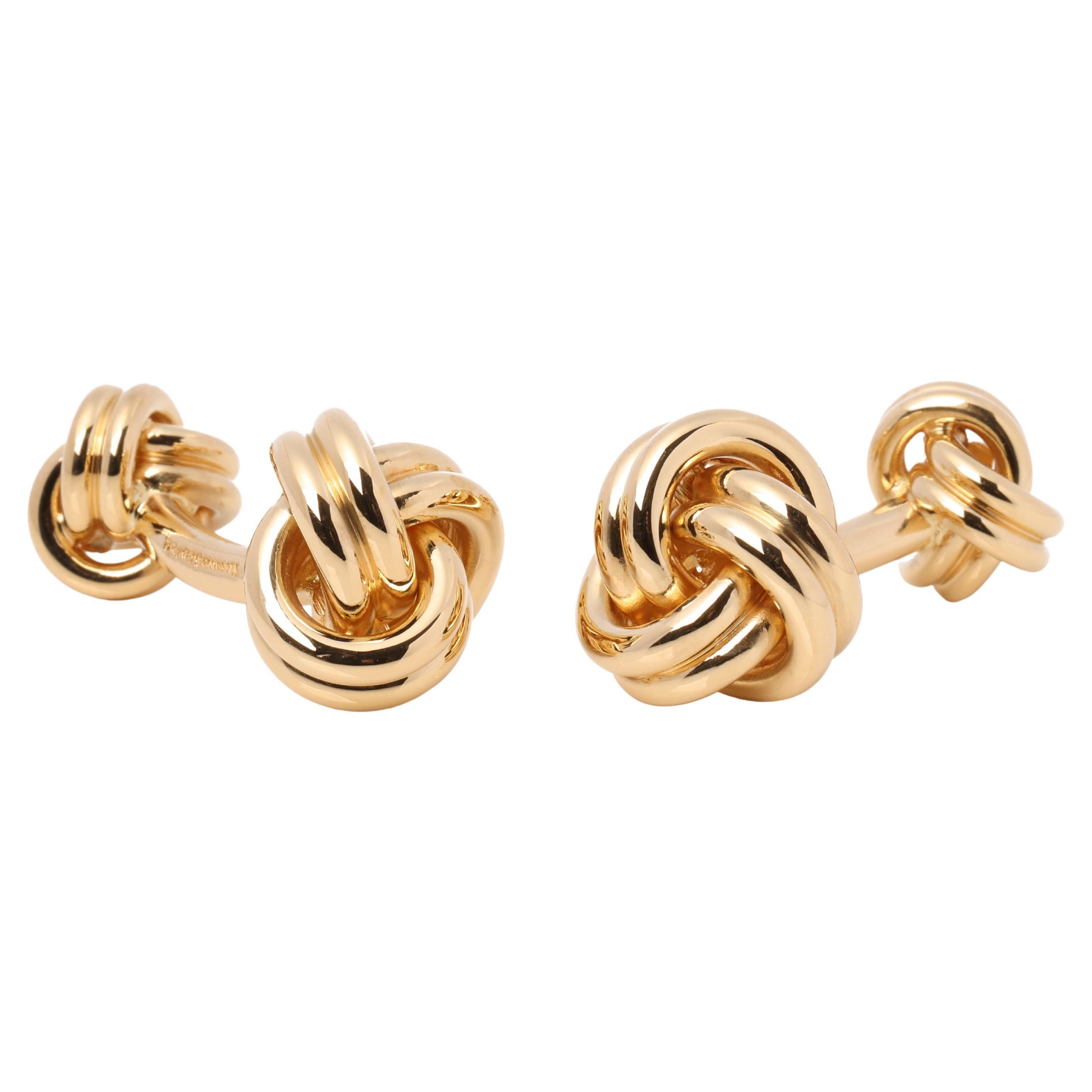Tiffany and Co Gold Rope Knot Cufflinks at 1stDibs tiffany gold knot