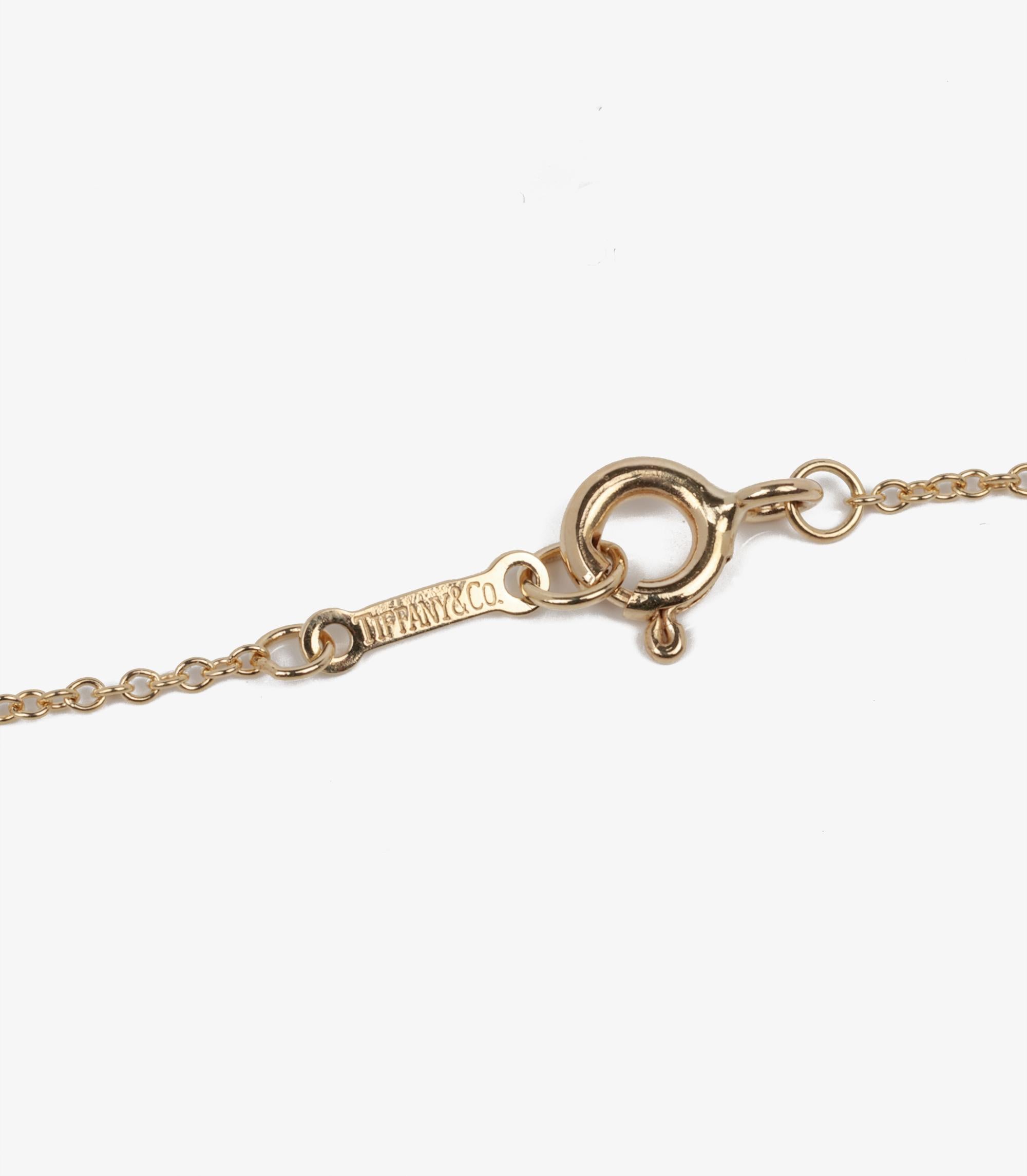 Tiffany & Co. 18ct Yellow Gold Paloma Picasso Mini X Necklace In Excellent Condition For Sale In Bishop's Stortford, Hertfordshire