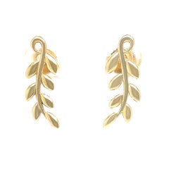Tiffany & Co. 18ct Yellow Gold Paloma Picasso Olive Leaf Climber Earrings 4.23g