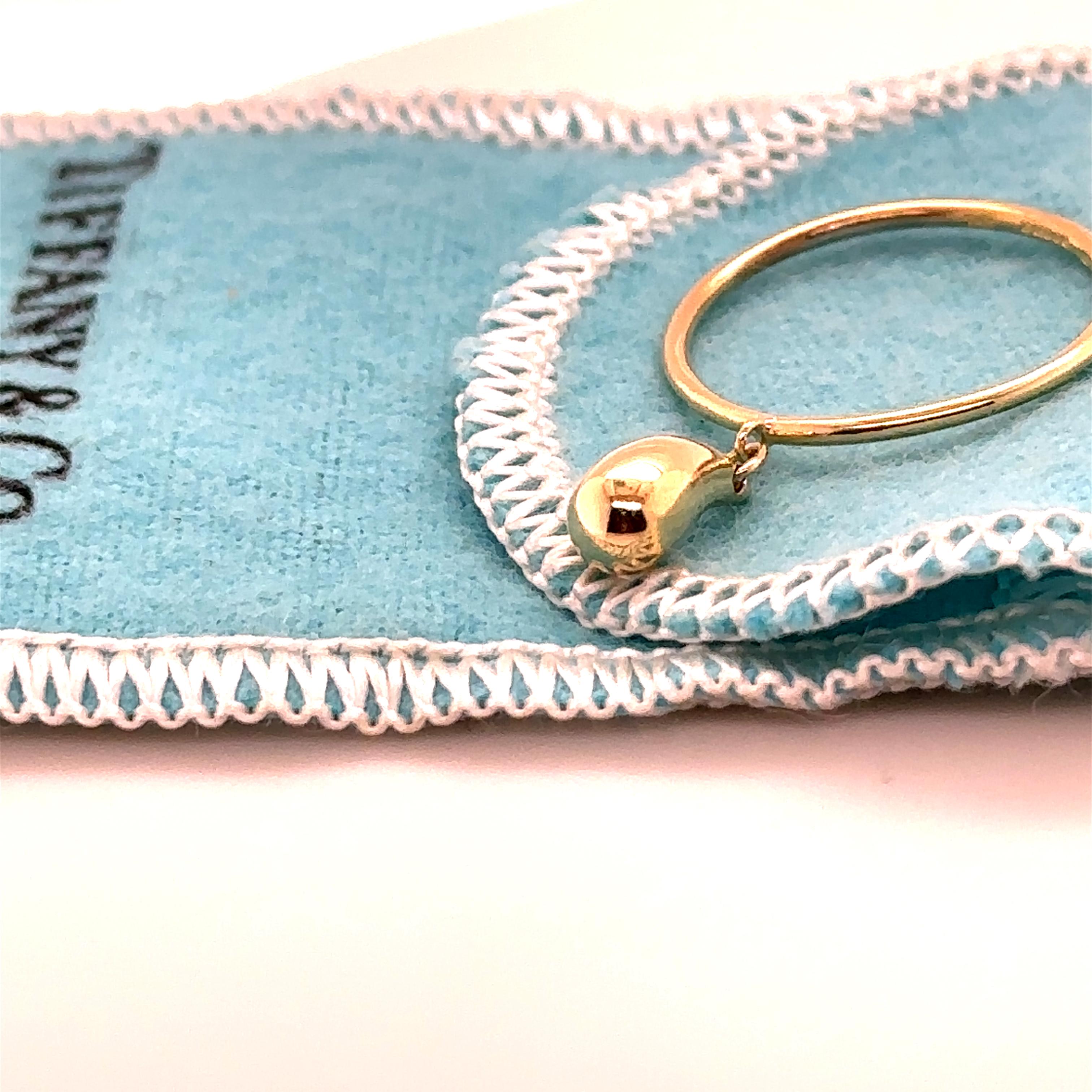 Tiffany & Co Anillo de lágrima Elsa Peretti de oro amarillo de 18 ct Raro 1999 2,6 g en venta 2