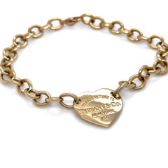 Tiffany & Co. 18ct Yellow Gold Return to Tiffany Full Heart Toggle Bracelet 26.5