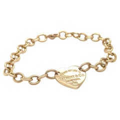 Tiffany & Co. 18ct Yellow Gold Return to Tiffany Full Heart Toggle Bracelet 26.5