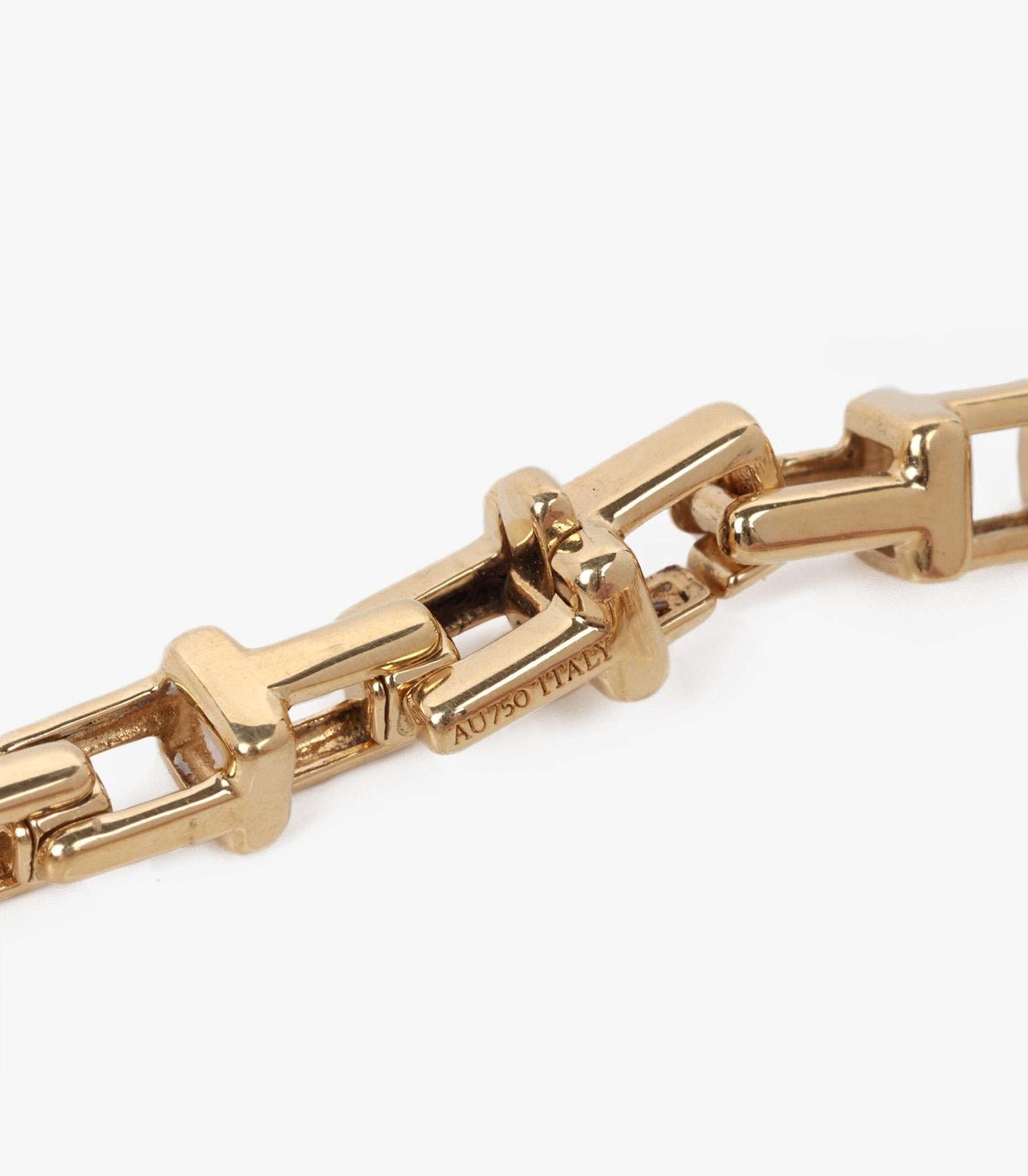 Tiffany & Co. 18ct Yellow Gold Tiffany T Bracelet In Excellent Condition In Bishop's Stortford, Hertfordshire