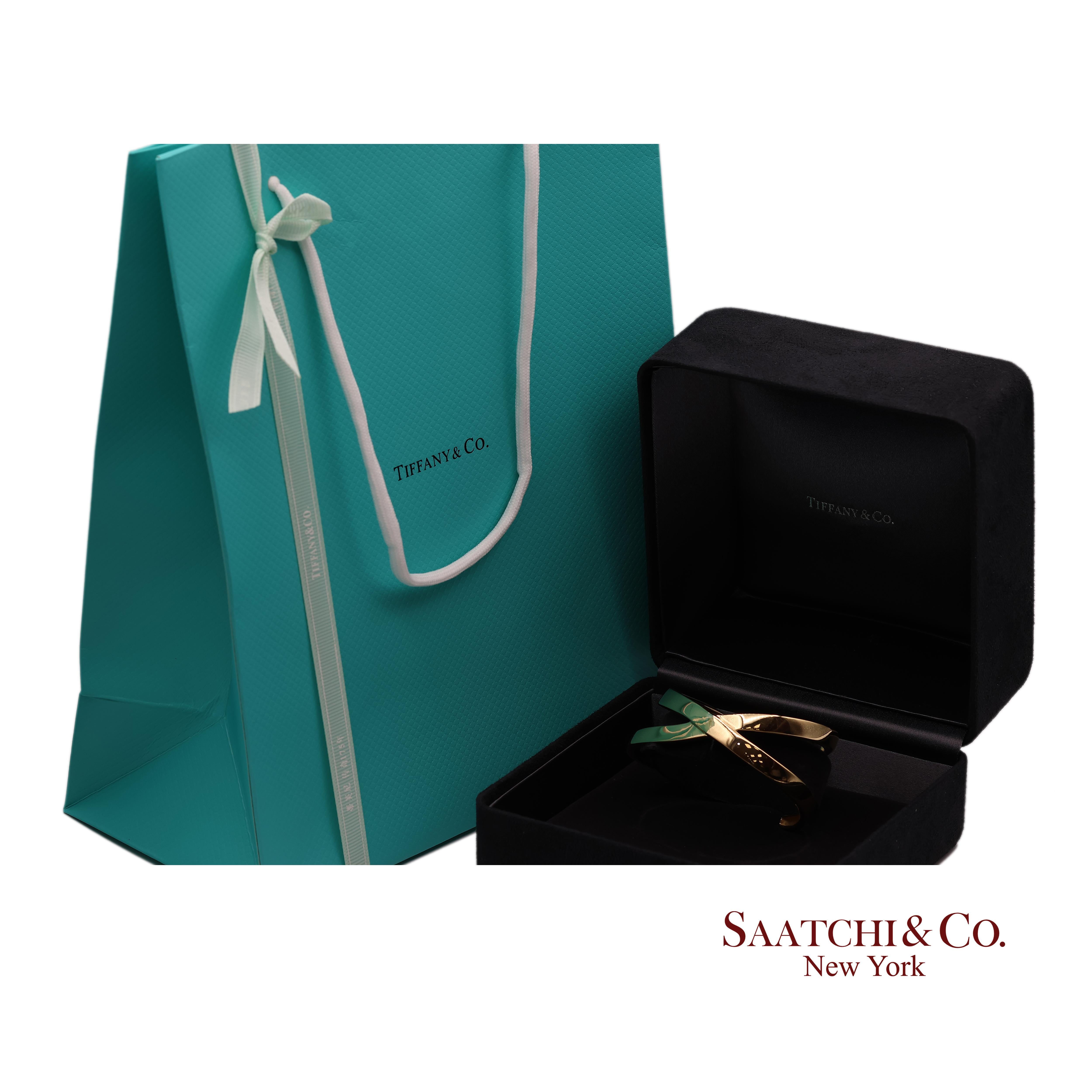 Tiffany & Co. 18K 750 Solid Yellow Gold Paloma Picasso Cuff Bangle Bracelet For Sale 11